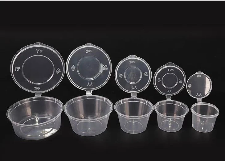 Plastic Sauce Cup With Hinged Lids best