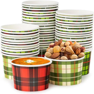 Різдвяні паперові миски для супу